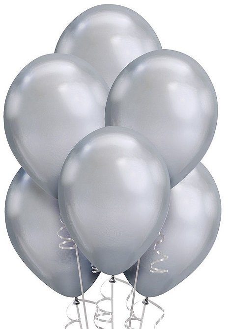 Воздушный шар хром 14" серебро Chrome Silver
