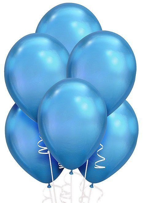 Воздушный шар хром 14" синий Chrome Blue