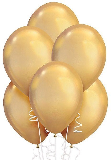 Воздушный шар хром 14" золото Chrome Gold